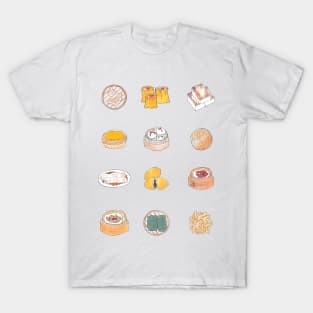 Dim Sum Icon Collage T-Shirt